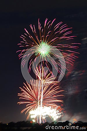 Fireworks in Tampa Stock Photo