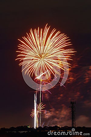 Fireworks in Tampa Stock Photo