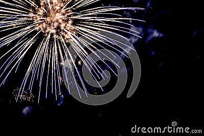 Fireworks on 4th of July Holiday Stock Photo