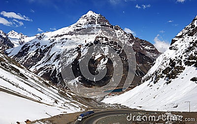 Firn mountain and hollow Stock Photo