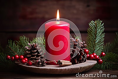 First Advent Splendor: Christmas Backgroun Stock Photo