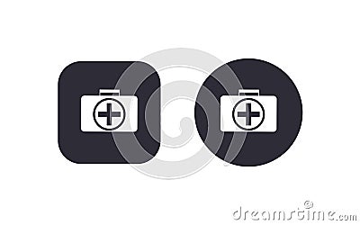 First aid box icon button vector illustration scalable vector design Vector Illustration