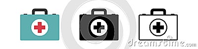First aid case icon simple design Vector Illustration