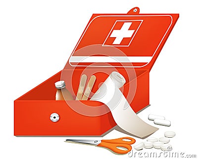 First Aid Kit Vector Illustration