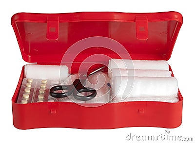 First aid kit Stock Photo