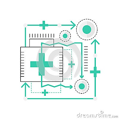 First aid kit box Vector Illustration