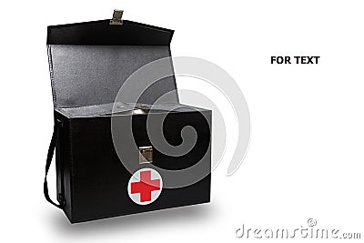 First aid kit box in white background or isolated background, Emergency case used aid box for support medical service Editorial Stock Photo