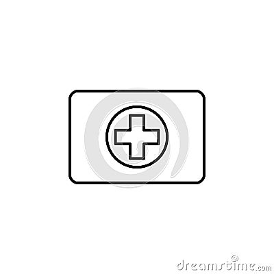 First aid kit, healthy, sport outline icon. Element of winter sport illustration. Signs and symbols icon can be used for web, logo Vector Illustration