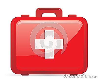 First aid kit isolated Vector Illustration