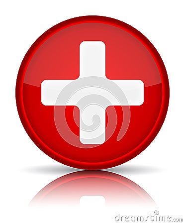 First aid medical button sign Vector Illustration