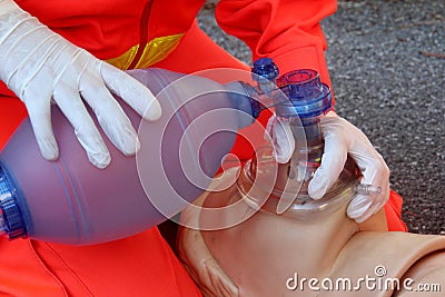 First aid, reanimation Stock Photo