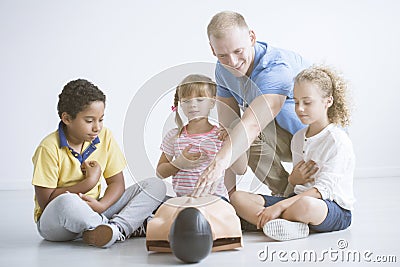 First aid trainer presenting reanimation Stock Photo