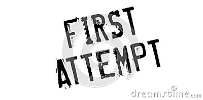 First Attempt rubber stamp Vector Illustration