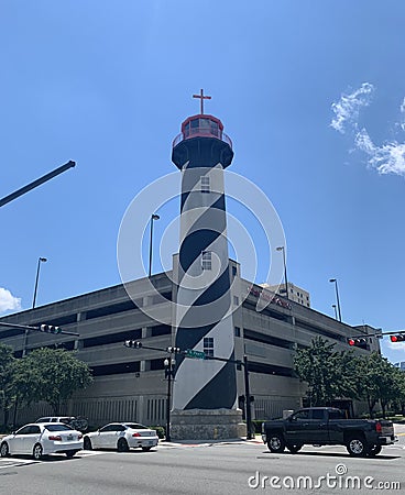 First Baptist Church Lighthouse Replica, Jacksonville, FL Editorial Stock Photo