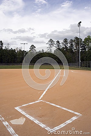 First Base Line Stock Photo