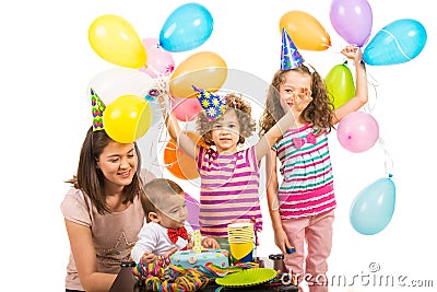 First birthday party of boy Stock Photo