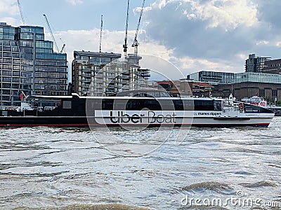 Uber Boat by Thames Clippers launches services in London, England Editorial Stock Photo