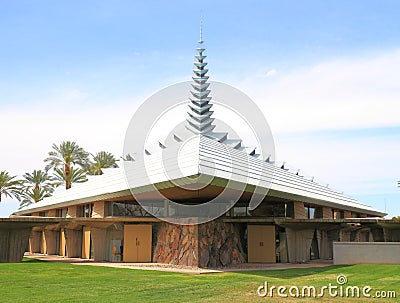 USA, AZ/Phoenix: Frank Lloyd Wright Church Editorial Stock Photo