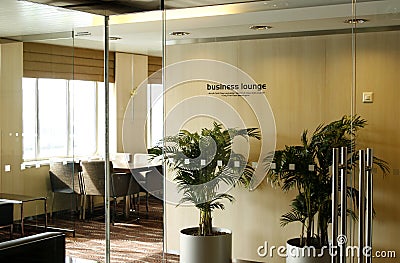 First Class Business Lounge area in the airport Stock Photo