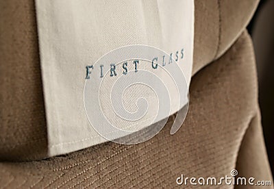 First Class Travel Stock Photo