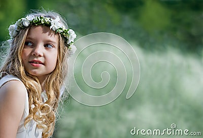 First Communion - portrait Stock Photo