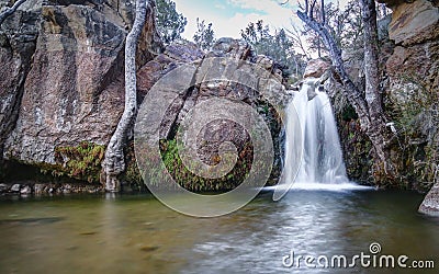 First Creek Waterfall; Red Rock Canyon National Conservation Area Editorial Stock Photo