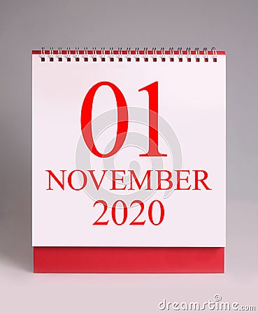 The first day of november 2020 Stock Photo