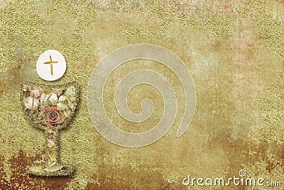 First Holy Communion background, copy space Stock Photo