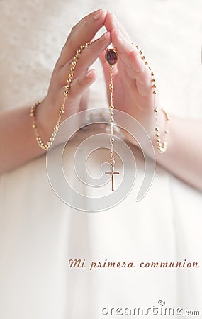 First Holy Communion Stock Photo