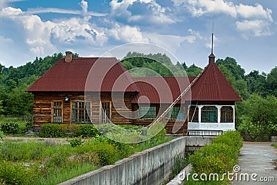 First hydroelectric power plant near Yaropolets village. Built in 1919 on the Lama River. Volokolamsky district, Moscow region, Stock Photo