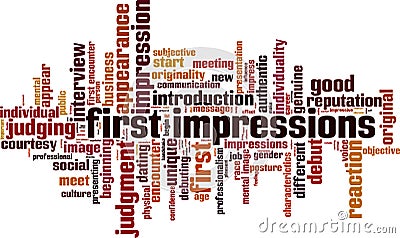 First impressions word cloud Vector Illustration