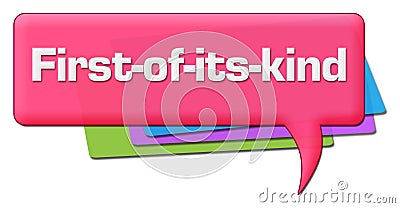 First Of Its Kind Pink Colorful Comment Symbol Stock Photo