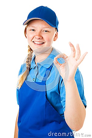 First Job and Doing Okay Stock Photo