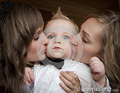 First Kiss Stock Photo