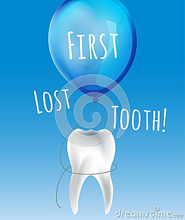 First lost tooth Vector Illustration