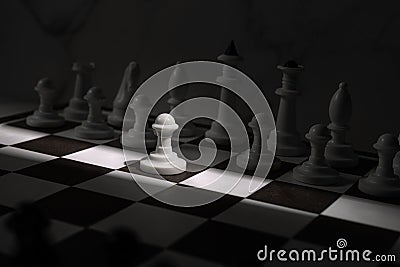 The first move is white. Pawn step ahead Stock Photo