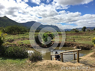 First Muddy Pool in Sabeto Mud Pool around Nadi, Fiji Stock Photo