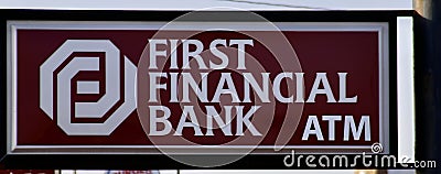 First National Bank ATM, Wynne, Arkansas Editorial Stock Photo