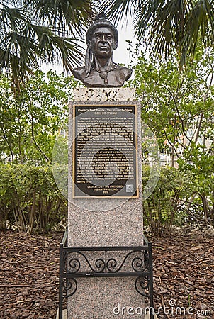 First People of Florida Aboriginal Monument Editorial Stock Photo