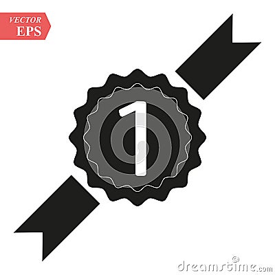 First place award icon. Prize for winner symbol. number one Stock Photo