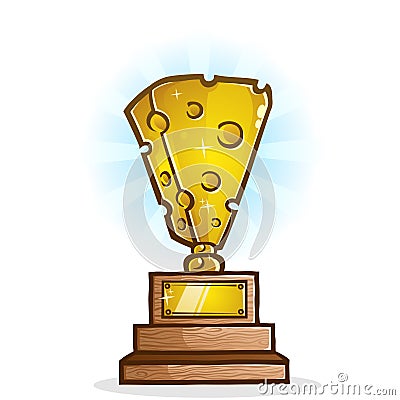 Cheese Trophy Cartoon Vector Illustration Vector Illustration