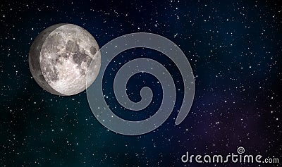 First quarter moon illustration design background Cartoon Illustration