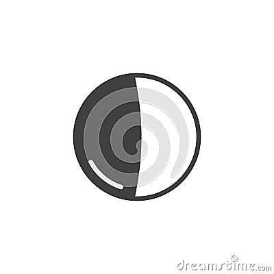 First quarter moon vector icon Vector Illustration