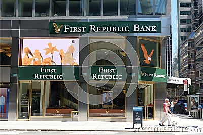 First Republic Bank Editorial Stock Photo