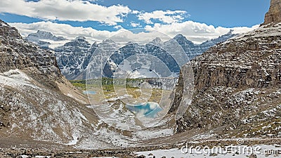 First Snow, Sentinel Pass, Banff National Park Stock Photo