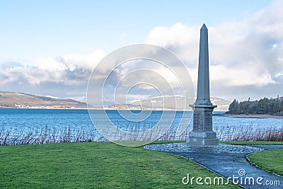 First Snows on the Argyle Hills in Scotland Looking over from Inverkip Point Gourock Editorial Stock Photo