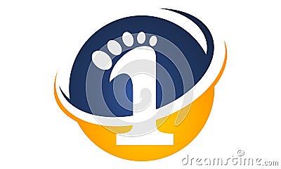 First Step Logo Design Template Vector Illustration