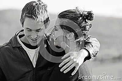 First sweet love,meeting of soul mates Stock Photo