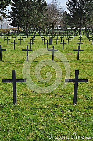 First World War German cemetery, Northern France Editorial Stock Photo
