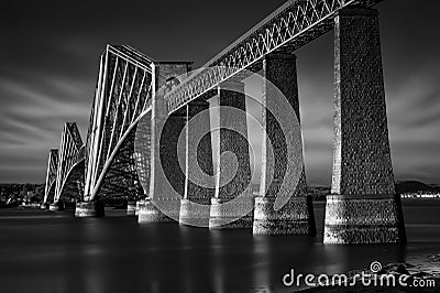 Firth of Forth Rail Bridge in South Queensferry, Edinburgh, Scotland Stock Photo